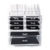 Cosmetics Storage Rack with 6 Small & 2 Large Drawers Transparent YF