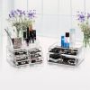 Cosmetics Storage Rack with 6 Small & 2 Large Drawers Transparent YF