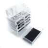 Cosmetics Storage Rack with 6 Small & 2 Large Drawers Transparent YF