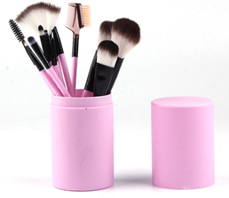 Makeup brush set 12 makeup brushes (Option: Pink-Q12pc)