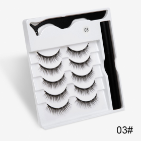 A Pair Of False Eyelashes With Magnets In Fashion (Option: 5pc 02)