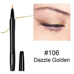 PHOERA Vacuum Straight Liquid Eyeliner (Option: 106Dazzle Golden)