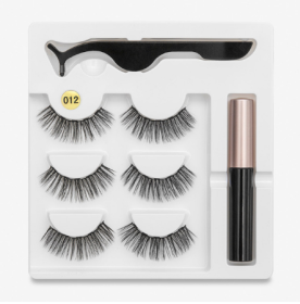 A Pair Of False Eyelashes With Magnets In Fashion (Option: 012 style)