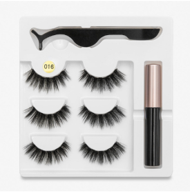 A Pair Of False Eyelashes With Magnets In Fashion (Option: 3PC 016 style)