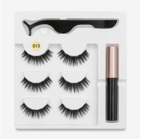 A Pair Of False Eyelashes With Magnets In Fashion (Option: 5PC 013 style)