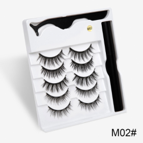 A Pair Of False Eyelashes With Magnets In Fashion (Option: 5pc M02)