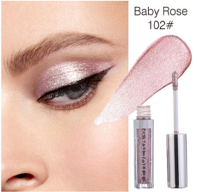 PHOERA Magnificent Metals Glitter and Glow Liquid Eyeshadow 12 Colors (Option: Baby rose)