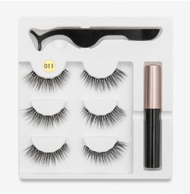 A Pair Of False Eyelashes With Magnets In Fashion (Option: 011 style)