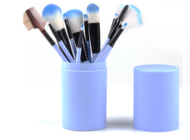 Makeup brush set 12 makeup brushes (Option: Blue-Q12pc)