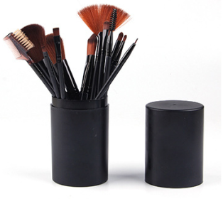 Makeup brush set 12 makeup brushes (Option: Black-Q12pc)