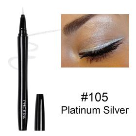 PHOERA Vacuum Straight Liquid Eyeliner (Option: 105Platinum Silver)