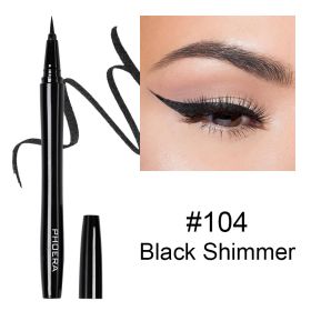 PHOERA Vacuum Straight Liquid Eyeliner (Option: 104Black Shimmer)