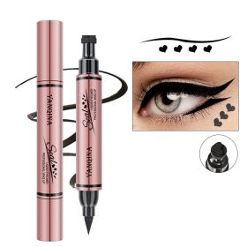 Stamp Pattern Double End Liquid Eyeliner for Perfect Wing Cat Eyes Stamp Eyeliner (Color: 2)