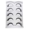New 5Pairs High Quality Faux Eyelashes Handmade 3D Winged Natural Long Lashes Soft Cat Eye Fake Eyelash For Eye Makeup Wholesale