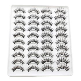 20 Pairs Mink Lashes Natural False Eyelashes Dramatic Volume Fake Lashes Soft Thick Long Eyelashes Wispy Makeup Extension 2022 (Color: YP206)