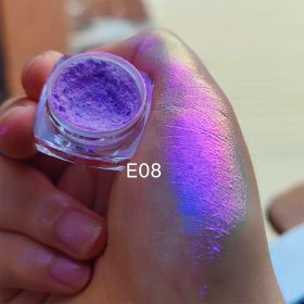 MultiChrome Shifting Pigments Chameleon Eyeshadow Duochrome Chameleon Eyeshadow Infinite Chrome Shining Eyeshadow Net 0.2g (Color: E08)