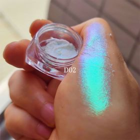 MultiChrome Shifting Pigments Chameleon Eyeshadow Duochrome Chameleon Eyeshadow Infinite Chrome Shining Eyeshadow Net 0.2g (Color: D02)