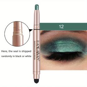 12 Color Eyeshadow Stick Eyeliner Pen, Highlighter Glitter Pearly Shimmer Matte Eyeshadow Pen, Eye Makeup Brightening Stick (Color: No. 12 Color)