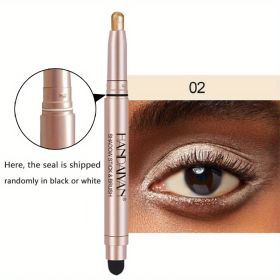 12 Color Eyeshadow Stick Eyeliner Pen, Highlighter Glitter Pearly Shimmer Matte Eyeshadow Pen, Eye Makeup Brightening Stick (Color: No. 2 Color)