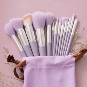 New 13Pcs Makeup Brush Set Makeup Concealer Brush Blush Loose Powder Brush Eye Shadow Highlighter Foundation Brush Beauty Tools (Handle Color: 13Pcs-velvet bag5)