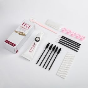 ICONSIGN Lashes Eyebrow Tint Kit Professional Fast Perming Dye Brow Mascara Tattoo Cream Waterproof Long Lasting 60 To 90 Days (Colour: Black)