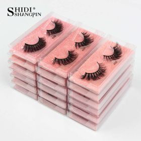 SHIDISHANGPIN Eyelashes 3D Mink Lashes Natural False (Color: Rose Red Mix 40 Pairs)