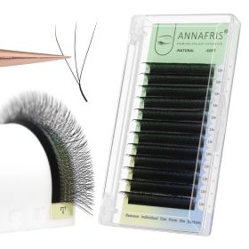 ANNAFRIS 4D YY Shape Eyelash Extension Makeup Mesh Net Cross 2D Y Shape Premade Fans Lash Extension Hand Woven Natural Soft Light Mink False Lashes (Curl: C)