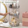 Rotating Makeup Organizer Acrylic Perfume Organizer Clear Skincare Organizer Cosmetics Organizer for Vanity Countertop