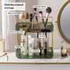 Rotating Makeup Organizer Acrylic Perfume Organizer Clear Skincare Organizer Cosmetics Organizer for Vanity Countertop