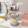 Rotating Makeup Organizer Acrylic Perfume Organizer Clear Skincare Organizer Cosmetics Organizer for Vanity Countertop