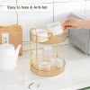 Rotating Makeup Organizer Acrylic Perfume Organizer Clear Skincare Organizer Cosmetics Organizer for Vanity Countertop